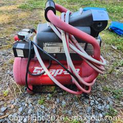 MaxSold Auction: Snap-on 3 Gallon Corded Air Compressor, Red - Stevensville (Maryland, USA) PARTNER MANAGED Downsizing Online Auction - Old Love Point Road