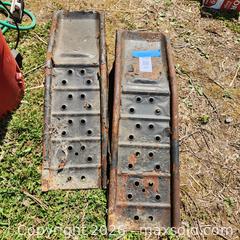 MaxSold Auction: Steel Automotive Drive-On Ramps Pair, Approx 30in Length - Stevensville (Maryland, USA) PARTNER MANAGED Downsizing Online Auction - Old Love Point Road