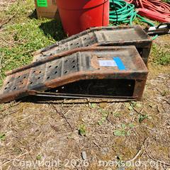 MaxSold Auction: Steel Automotive Drive-On Ramps Pair, Approx 30in Length - Stevensville (Maryland, USA) PARTNER MANAGED Downsizing Online Auction - Old Love Point Road