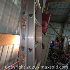 MaxSold Auction: Werner Aluminum Extension Ladder, 15–20 ft, Type II 225 lb - Stevensville (Maryland, USA) PARTNER MANAGED Downsizing Online Auction - Old Love Point Road