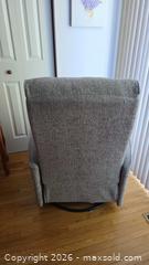 MaxSold Auction: Elran Light Gray Fabric Recliner Chair with Swivel Base - Pembroke (Ontario, Canada) PARTNER MANAGED Downsizing Online Auction - Ellis Avenue