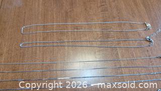 MaxSold Auction: Lot of 10 Sterling Silver Chains Assorted Styles & Lengths - Pembroke (Ontario, Canada) PARTNER MANAGED Downsizing Online Auction - Ellis