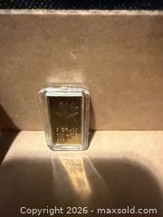 MaxSold Auction: Lot: 1g .9999 Gold Bar and Gold Coin/Round - Cambridge (Ontario, Canada) SELLER MANAGED Estate Sale Online Auction - Newport Drive