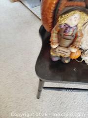 MaxSold Auction: Fall Halloween Decor Set: Metal Pumpkin, Burlap Scarecrow, Resin Figurine - Bailey (Colorado, USA) SELLER MANAGED Estate Sale Online Auction - Badger Lane