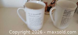 MaxSold Auction: Norman Rockwell Porcelain Mugs with Gold Rim, Lot of 7-12 - Bailey (Colorado, USA) SELLER MANAGED Estate Sale Online Auction - Badger Lane