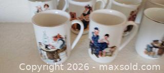MaxSold Auction: Norman Rockwell Porcelain Mugs with Gold Rim, Lot of 7-12 - Bailey (Colorado, USA) SELLER MANAGED Estate Sale Online Auction - Badger Lane
