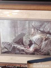 MaxSold Auction: Pair of Framed Giclée Prints – Bears & Wilderness, Brown Wood Frames - Bailey (Colorado, USA) SELLER MANAGED Estate Sale Online Auction - Badger Lane