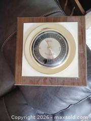 MaxSold Auction: Small Wall-Mount Barometer with Wood Frame, Gold-Tone Bezel - Bailey (Colorado, USA) SELLER MANAGED Estate Sale Online Auction - Badger Lane