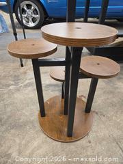MaxSold Auction: 5-Tier Wood Veneer & Black Metal Plant Display Stand - Port Orchard (Washington, USA) SELLER MANAGED Downsizing Online Auction - May Ranch Lane South West
