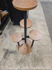MaxSold Auction: 5-Tier Wood Veneer & Black Metal Plant Display Stand - Port Orchard (Washington, USA) SELLER MANAGED Downsizing Online Auction - May Ranch Lane South West