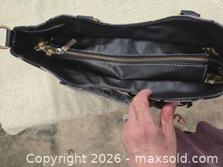 MaxSold Auction: Coach Canvas Tote Shoulder Bag with Leather Trim, Zip Top - Port Orchard (Washington, USA) SELLER MANAGED Downsizing Online Auction - May Ranch Lane South West