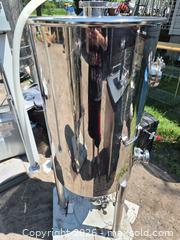 MaxSold Auction: Stainless Steel 100 L Fermenter with Thermometer & Ball Valve - Quinte West (Ontario, Canada) SELLER MANAGED Reseller Online Auction - Fairground Road