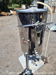 MaxSold Auction: Stainless Steel Conical Fermenter, 10–30 gal, Tri?Clamp Fittings - Quinte West (Ontario, Canada) SELLER MANAGED Reseller Online Auction - Fairground Road