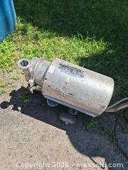 MaxSold Auction: Stainless Steel Sanitary Pump 0.75 kW 110/120V 38mm - Quinte West (Ontario, Canada) SELLER MANAGED Reseller Online Auction - Fairground Road