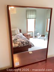MaxSold Auction: Mid-Century Solid Wood Dresser and Nightstand with Mirror, Warm Brown - Thames Centre (Ontario, Canada) PARTNER MANAGED Estate Sale Online Auction - Wheeler Avenue