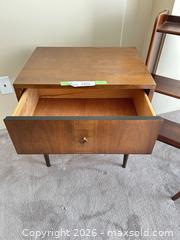 MaxSold Auction: Mid-Century Modern Nightstand, Bookcase & Teak Stool Lot - New Westminster (British Columbia, Canada) PARTNER MANAGED Downsizing Online Auction - Laguna Court (CONDO)