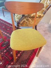 MaxSold Auction: Pair Mid-Century Danish Teak Dining Chairs with Green Fabric - New Westminster (British Columbia, Canada) PARTNER MANAGED Downsizing Online Auction - Laguna Court (CONDO)
