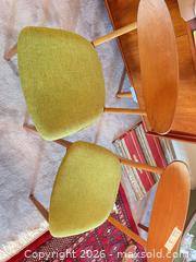 MaxSold Auction: Pair of Mid-Century Modern Teak Dining Chairs with Green Seats - New Westminster (British Columbia, Canada) PARTNER MANAGED Downsizing Online Auction - Laguna Court (CONDO)