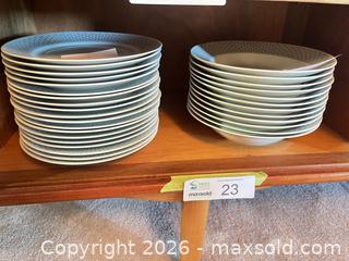 MaxSold Auction: Porsgrund Jubileum Porcelain Salad Plates & Soup Bowls - New Westminster (British Columbia, Canada) PARTNER MANAGED Downsizing Online Auction - Laguna Court (CONDO)