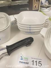 MaxSold Auction: Vintage CorningWare Blue Cornflower Covered Casseroles & 4 Handled Bowls - New Westminster (British Columbia, Canada) PARTNER MANAGED Downsizing Online Auction - Laguna Court (CONDO)