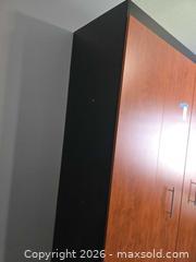 MaxSold Auction: Queen Murphy Wall Bed Cabinet, Cherry with Black Trim - Kissimmee (Florida, USA) PARTNER MANAGED Downsizing Online Auction - Vista Drive