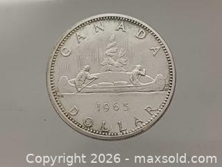 MaxSold Auction: 1965 Canada Silver Dollar  - Toronto (Ontario, Canada) PARTNER MANAGED Reseller Online Auction - Queen Street West