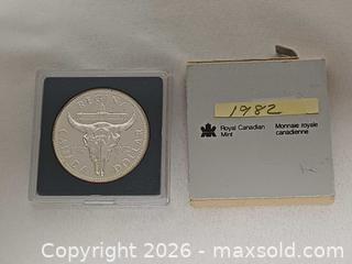 MaxSold Auction: 1982 Canada Proof 50% Silver Dollar 100th Anniversary of The Founding of Regina - Toronto (Ontario, Canada) PARTNER MANAGED Reseller Online Auction - Queen Street West