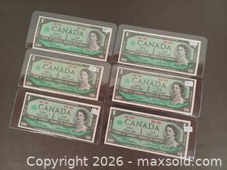 MaxSold Auction: 6 of 1967  Canadian Centennial $1 Bank Notes - Toronto (Ontario, Canada) PARTNER MANAGED Reseller Online Auction - Queen Street West