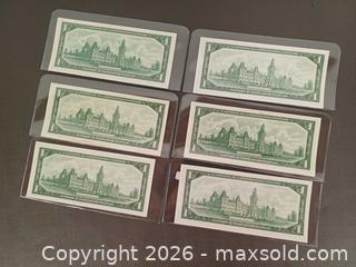 MaxSold Auction: 6 of 1967  Canadian Centennial $1 Bank Notes - Toronto (Ontario, Canada) PARTNER MANAGED Reseller Online Auction - Queen Street West