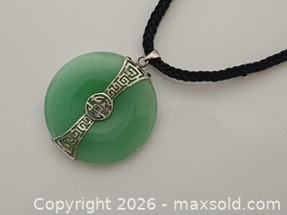 MaxSold Auction: Vintage Chinese Jadeite with Silver Setting Pendant Necklace  - Toronto (Ontario, Canada) PARTNER MANAGED Reseller Online Auction - Queen Street West