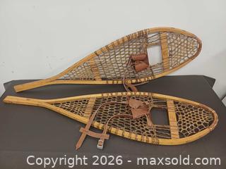 MaxSold Auction: Vintage Faber Wood & Rawhide Snowshoes  - Toronto (Ontario, Canada) PARTNER MANAGED Reseller Online Auction - Queen Street West