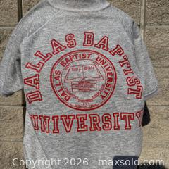 MaxSold Auction: 1970s Dallas Baptist University Short Sleeve Sweatshirt  - Toronto (Ontario, Canada) PARTNER MANAGED Reseller Online Auction -  Crouse Road (STORAGE)