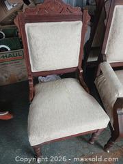 MaxSold Auction: Victorian Upholstered Sofa, Loveseat & Chairs, Dark Mahogany - Ottawa (Ontario, Canada) SELLER MANAGED Moving Online Auction - Bank Street