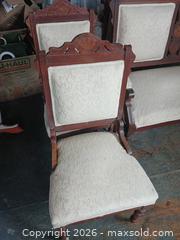 MaxSold Auction: Victorian Upholstered Sofa, Loveseat & Chairs, Dark Mahogany - Ottawa (Ontario, Canada) SELLER MANAGED Moving Online Auction - Bank Street