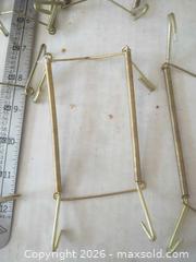 MaxSold Auction: 15 Brass-Plated Plate & Skirt/Pant Hanger Clips, Gold Tone - San Mateo (California, USA) SELLER MANAGED Moving Online Auction - Seville Way
