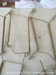 MaxSold Auction: 15 Brass-Plated Plate & Skirt/Pant Hanger Clips, Gold Tone - San Mateo (California, USA) SELLER MANAGED Moving Online Auction - Seville Way