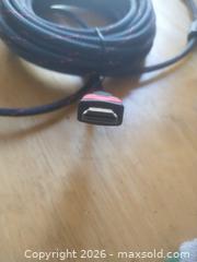 MaxSold Auction: 25 ft Braided HDMI Cable (HDMI Male-to-Male) Black/Red - San Mateo (California, USA) SELLER MANAGED Moving Online Auction - Seville Way