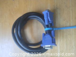 MaxSold Auction: 2x 7-10 ft 15-pin VGA Male to Female RGB Cables - San Mateo (California, USA) SELLER MANAGED Moving Online Auction - Seville Way