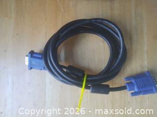 MaxSold Auction: 2x 7-10 ft 15-pin VGA Male to Female RGB Cables - San Mateo (California, USA) SELLER MANAGED Moving Online Auction - Seville Way