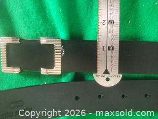 MaxSold Auction: alfa perry Black Faux Leather Belt with Gold Tone Buckle - San Mateo (California, USA) SELLER MANAGED Moving Online Auction - Seville Way