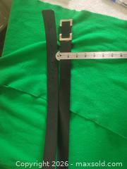 MaxSold Auction: alfa perry Black Faux Leather Belt with Gold Tone Buckle - San Mateo (California, USA) SELLER MANAGED Moving Online Auction - Seville Way