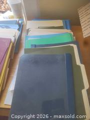 MaxSold Auction: Assorted Color Tabbed File Folders, Letter Size, Paper/Cardstock - San Mateo (California, USA) SELLER MANAGED Moving Online Auction - Seville Way