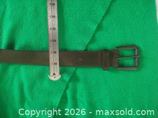 MaxSold Auction: Brown Leather Belt with Single-Prong Metal Buckle, Medium - San Mateo (California, USA) SELLER MANAGED Moving Online Auction - Seville Way