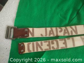 MaxSold Auction: Canvas and Leather-Trim Belt with Metal Slide Buckle - San Mateo (California, USA) SELLER MANAGED Moving Online Auction - Seville Way