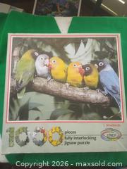 MaxSold Auction: Ceaco 1000-piece Jigsaw Puzzle Birds / Lovebirds - San Mateo (California, USA) SELLER MANAGED Moving Online Auction - Seville Way