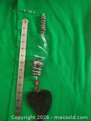MaxSold Auction: Heart Suncatcher Hanging Ornament with Glass Beads, 12 in - San Mateo (California, USA) SELLER MANAGED Moving Online Auction - Seville Way
