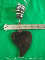 MaxSold Auction: Heart Suncatcher Hanging Ornament with Glass Beads, 12 in - San Mateo (California, USA) SELLER MANAGED Moving Online Auction - Seville Way