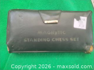 MaxSold Auction: Magnetic Travel Standing Chess Set with Folding Case - San Mateo (California, USA) SELLER MANAGED Moving Online Auction - Seville Way