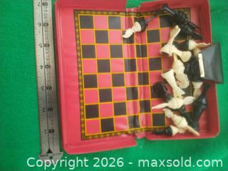 MaxSold Auction: Magnetic Travel Standing Chess Set with Folding Case - San Mateo (California, USA) SELLER MANAGED Moving Online Auction - Seville Way