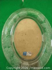 MaxSold Auction: Oval Glass Picture Frame with Floral Etched Design - San Mateo (California, USA) SELLER MANAGED Moving Online Auction - Seville Way